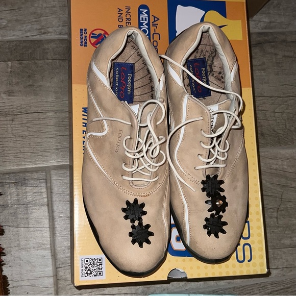 Women's FootJoy LoPro Tan sz9M Golf Shoes Footjoy new soft spikes included - Picture 8 of 8
